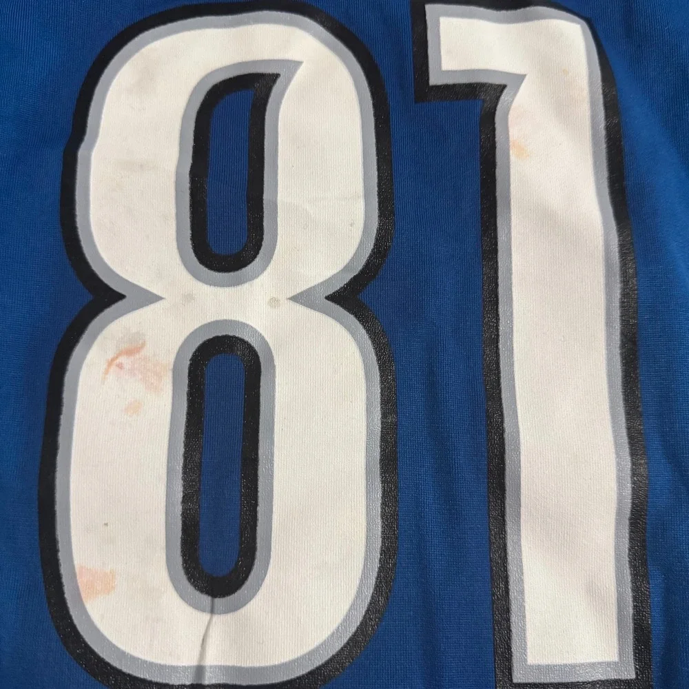 Nike Detroit Lions Calvin Johnson 81 Jersey Youth XL Blue NFL On Field Megatron